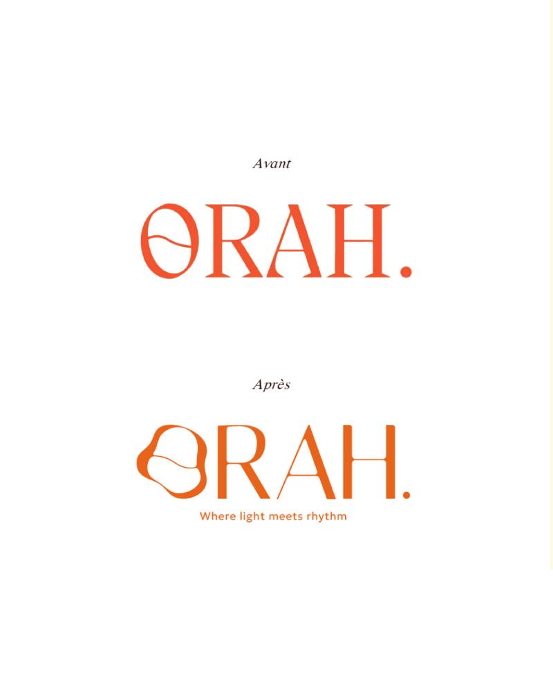 L'avant / après du logotype : la version d'origine au-dessus, la version redessinée en dessous